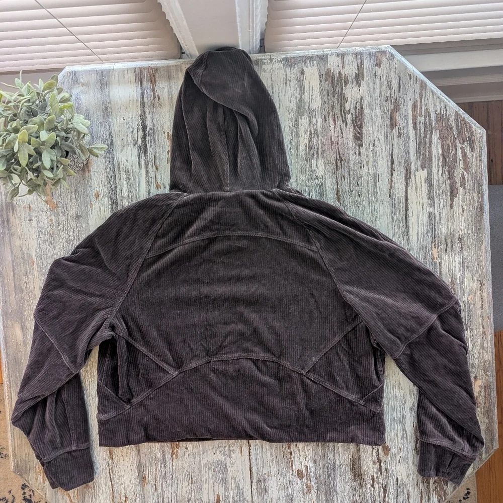 Lululemon Scuba Oversized Hoodie Velvet Cord Brown Women's XL/XXL - Picture 7 of 9